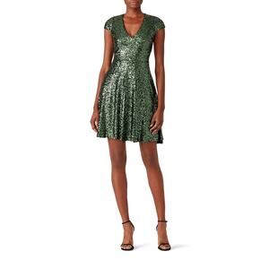 Badgley Mischka Emerald Natasha Dress - Size 10